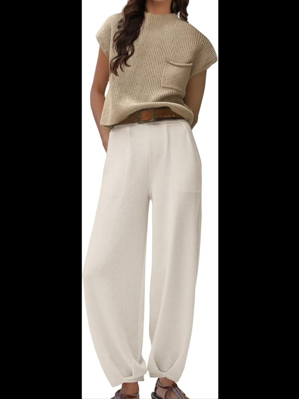 Casual Knit Pocket Top